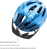 LEPESFON Kids Bike Helmet 50-57CM with Light & Visor for Boys Girls Cycling view 5