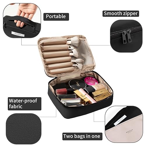 Queboom Travel Makeup Bag Cosmetic Bag Makeup Bag Toiletry bag for