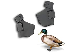 Birdy Bootie Duck Shoes for Injured Feet – Protective Neoprene Footwear for Ducks, Protective Shoes for Birds with Injured feet, Bumblefoot Relief - Medium, 3.5” Max. Inside Width - Gray