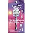 Gillette Venus Miami Midnight Extra Smooth Sensitive Razor Handle, 2 Refills, 1 Shower Hook