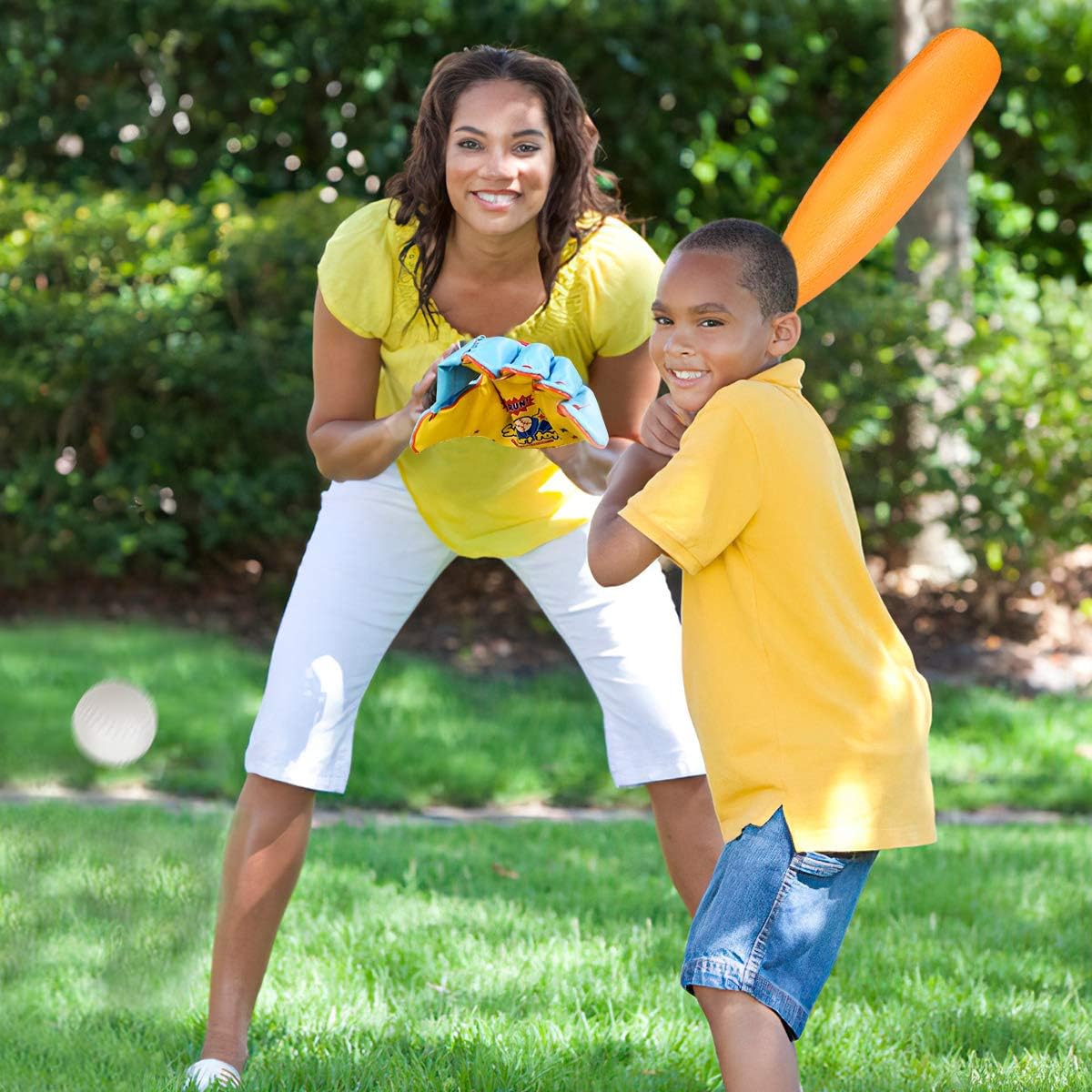 Meland T-Ball Set for Toddlers - Tee Baseball Sport Game with Toy Tennis Rackets, Baseball Gloves, 7 Balls, Outdoor Toy Birtday for Kids: Toys & Games