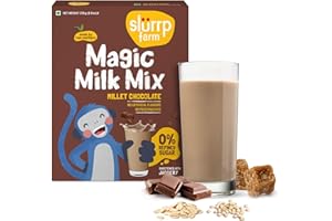 Slurrp Farm Magic Milk Mix Powder | Millet Chocolate Drink for Kids & Adults | No Refined Sugar, High Calcium & Fiber | Tasty, Easy to Digest & Nutritious Beverage | 8.82 Oz (250g)