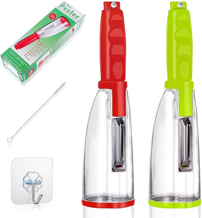 MultiFunctional Vegetable Peeler，Peeler With Storage With Trash Can