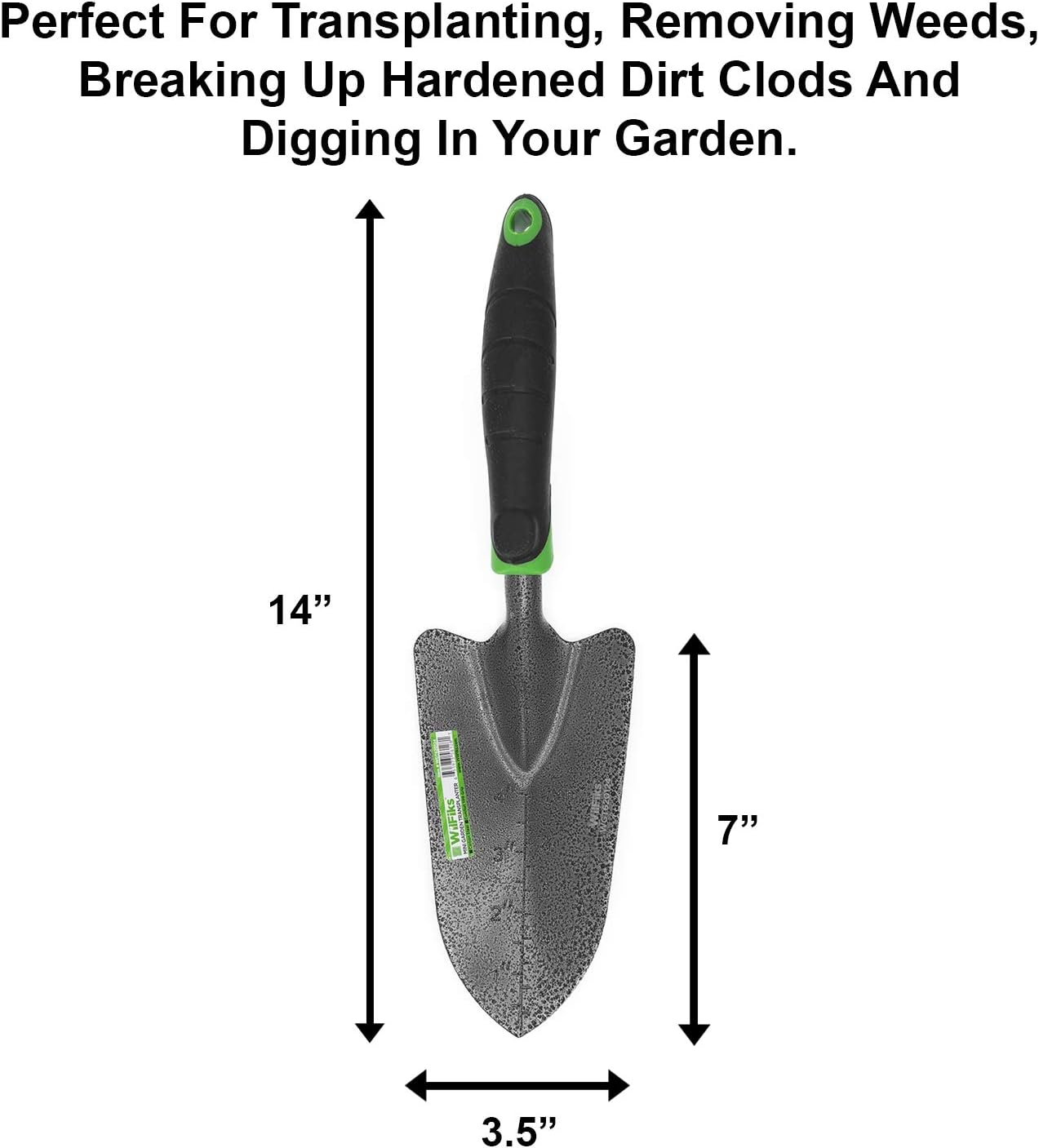 WilFiks Garden Transplanter Trowel, Hand Shovel for Transplanting, Weeding and Digging in The Garden Bed, Heavy Duty Steel Work Tools, Bend Proof Soil Scooper with Depth Marks and an Ergonomic Handle : Garden & Outdoor