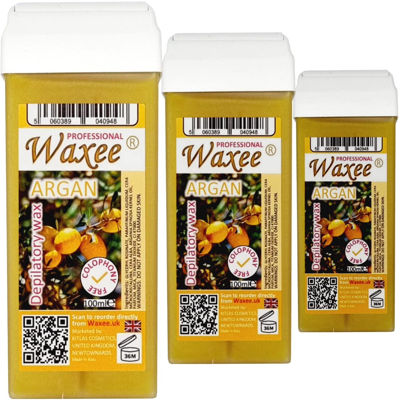 Roll on wax cartridge 100ml roller Argan, from UK brand- WAXEE (3)