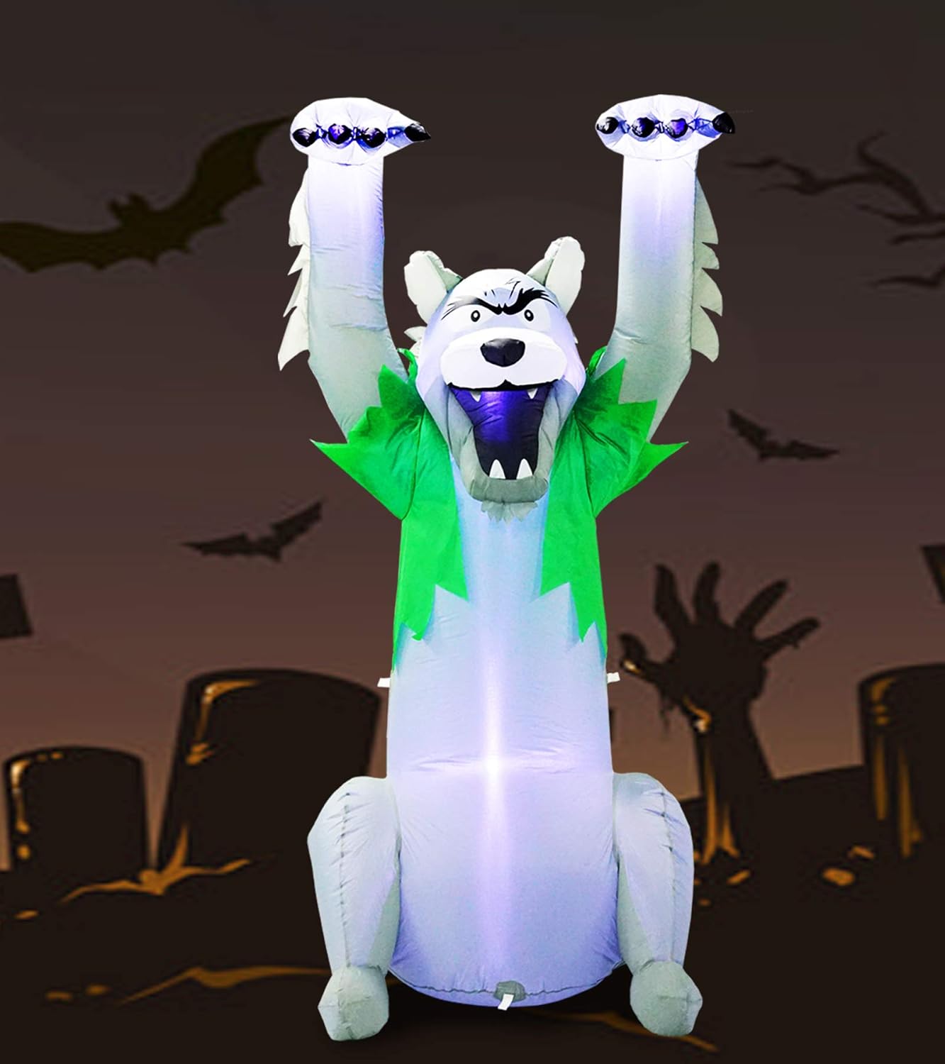 B.N.X 7 Ft Halloween Inflatable Werewolf Decoration