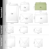 Clairefontaine 5545C Self-Adhesive Envelopes DL 11x22cm 120gsm Green Pack of 20 view 3