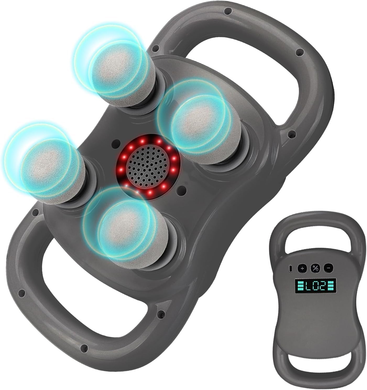Photo 1 of DEITY Massage Gun Deep Tissue, 4-Heads Handheld Electric Body Massager, Percussion Massager for Pain Relief in Back, Leg, Neck, Shoulder and Body, Relax Perfect Gifts for Man Women, Grey