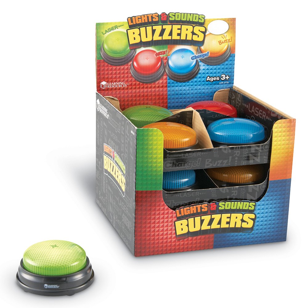 Learning Resources Lights and Sounds Buzzers, Set of 12 Buy Online in