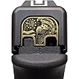 Milspin CNC Milled 3D Engraved Slide Back Plate Compatible with Glock Gen 1-5 I 3 Dimensional I Made in USA (3D Spartan Helmet, Brass, Models G17-G41, G45)
