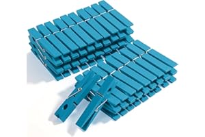 Mr. Pen- Wooden Clothes Pins, Natural Wood, 50 Pack, 2.9 Inch, Blue, Rust Resistant Clothes Pins for Hanging Clothes, Clothes