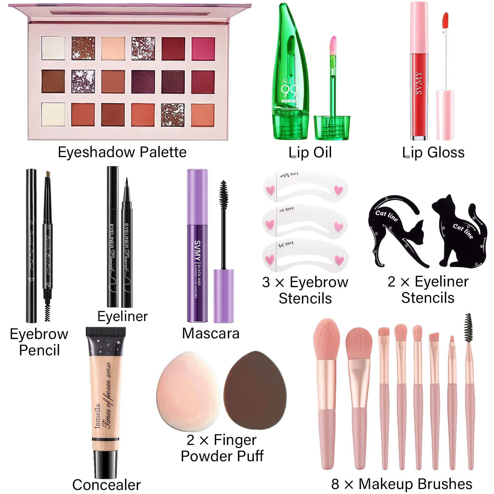 PWYSHXDF Makeup Set for Women, Makeup Full Kit for Beginners & Professionals, Travel Makeup Kit for Teens & Adults, Make up Set for Girls, Eyeshadow Palette, Lip Gloss, Face Make up