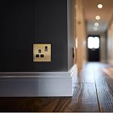 BG Electrical Evolve Satin Brass Single Switched Power Socket 13A PCDSB21B view 7