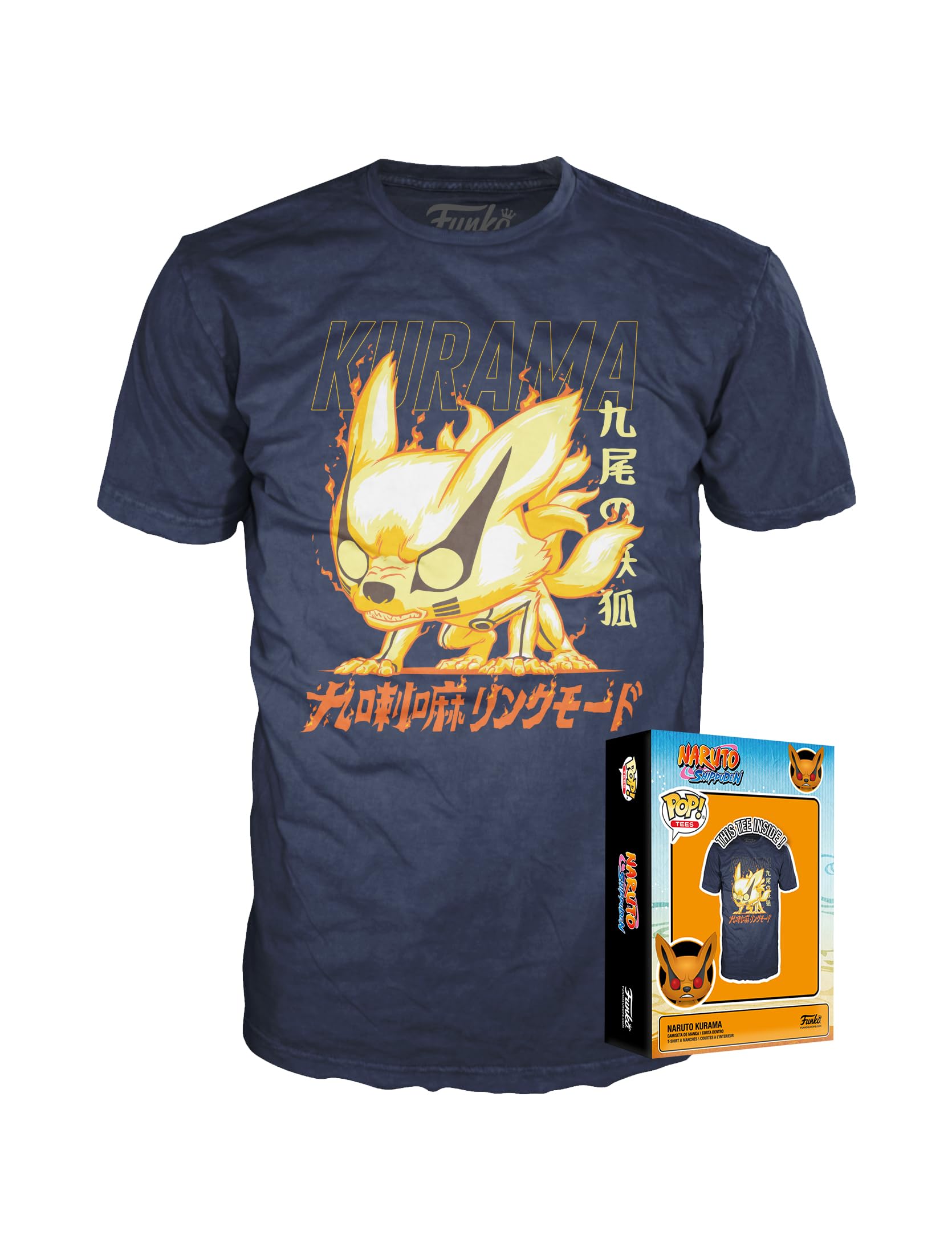 Funko Boxed Tee: Naruto: Kurama - Small - (S)- T-Shirt - Clothes - Gift Idea - Short Sleeve Top for Adults Unisex Men and Women - Official Merchandise - Comic Books Fans