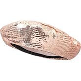 YeeHeen Sequin Sparkly Beret Hat French Artist Cap for Women