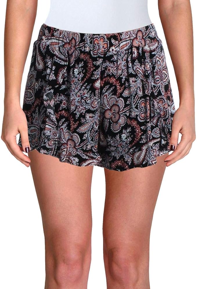 Aqua Womens Printed Ruffled Shorts at Amazon Women’s Clothing store