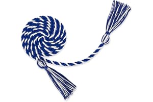 FFNMU Graduation Cords for Graduation 2025 Royal Blue and White Grad Cords Honor Cord Graduations Ropes 67 Inch Long Braided Cord for 2025 Graduations Ceremony Decorations Bachelor Gown Accessories