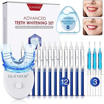 kit de blanqueamiento dental glamador blanqueador dental profesional blanqueamiento de dientes 12 gel blanqueamiento 3 gel calmante cuidado