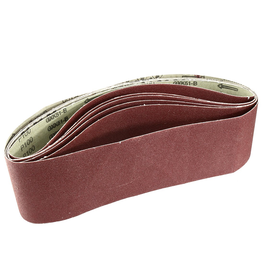 Sourcingmap 4-Inch x 36-Inch Aluminum Oxide Sanding Belt 100 Grits Sandpaper Lapped Joint for Belt Sander 6pcs