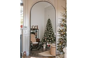 Suidia Full Length Mirror,76"x34" Floor Mirror Freestanding Floor Standing Mirror, Full Body Mirror with Stand for Bedroom, Hanging Mounted Mirror for Living Room Cloakroom, Black