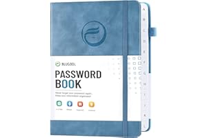 Password Book with Alphabetical Tabs, Hardcover Password Keeper, Password Notebook Organizer for Computer and Internet Addres