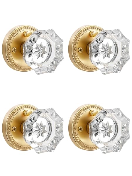 SORWDUERM GOLD DOOR KNOBS CRYSTAL DOOR KNOB INTERIOR...