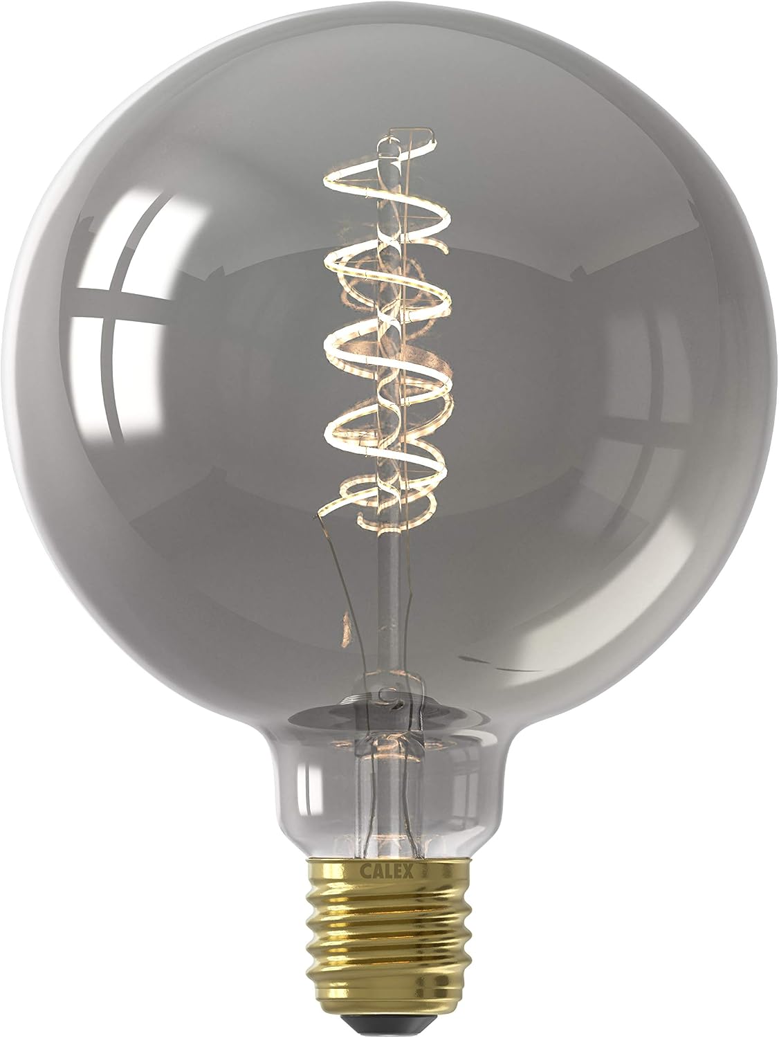 E27 G125 LED Filament Bulb 2100K Very Warm Dimmable with Titanium Finish 4W E27/ES 240V, Smokey