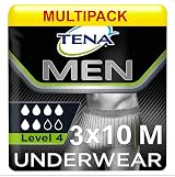 TENA Men Premium Fit Level 4 S/M - 3 Packs of 10 Protective Underwear