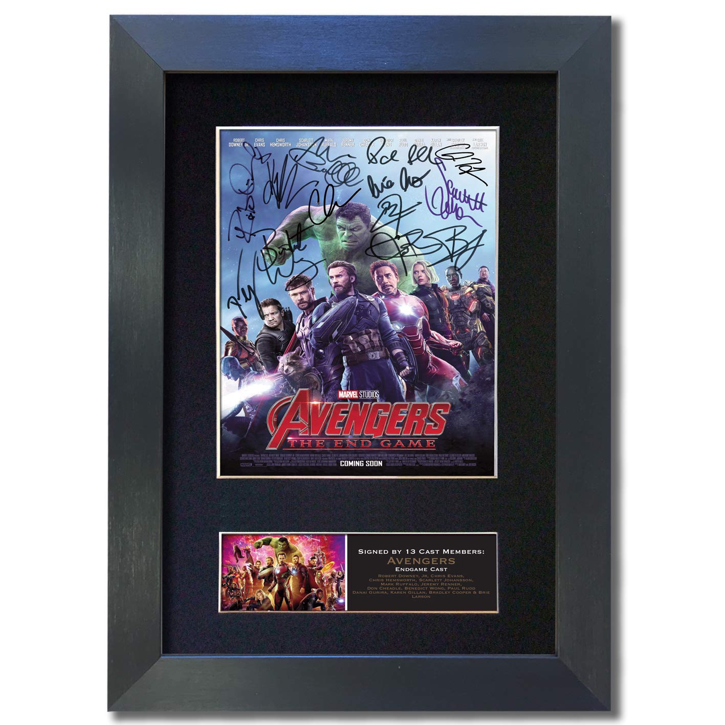 AVENGERS Endgame Signed Reproduction Autograph Mounted Photo Quality Print A4#810