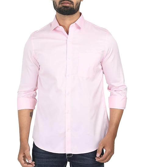 mens slim fit pink shirt