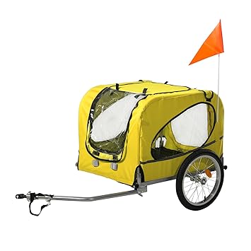 Flieks Fahrradanhänger Hundeanhänger Jogger Lastenanhänger Tier Klappbar kleine bis mittelgroße Hunde Fahrrad Tier Anhänger H