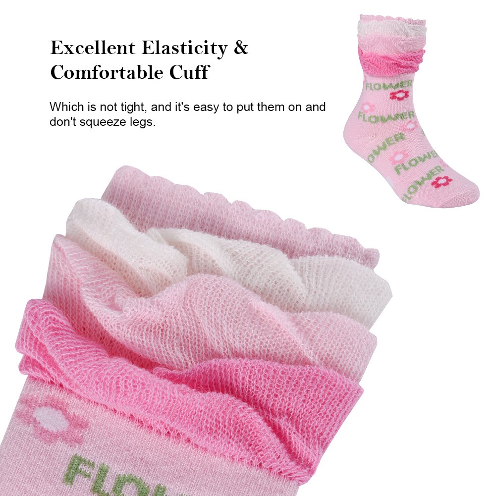 VBIGER 5/6/10 Pairs Toddler Boys and Girls Winter Socks Thick Warm Thermal Socks Cotton Socks Anti-Slip Grip Floor Stockings,Aged 0-5