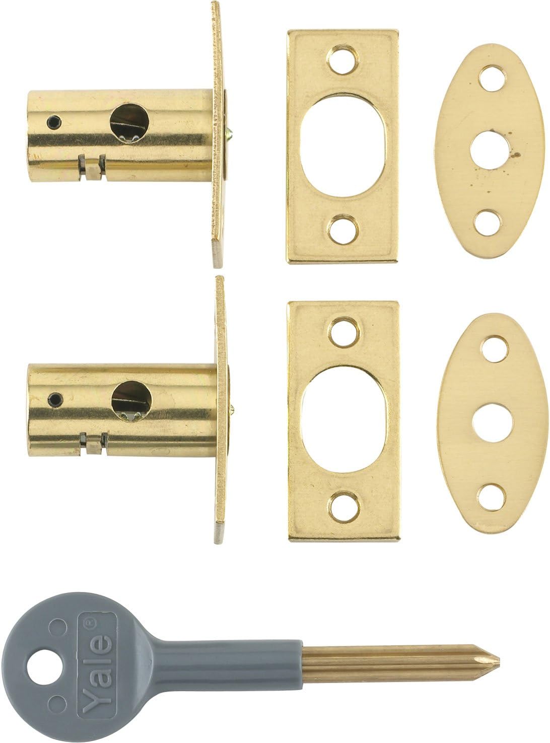 Advanced Yale Locks (UK Spec) 8001 Security Bolts Brass Finish (Pack of 2) --