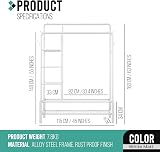 Klass Home Collection Heavy Duty Clothes Rail 120KG White Metal Rack double view 5
