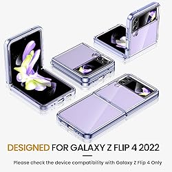 VEGO for Galaxy Z Flip 4 Case, Clear Premium Spray