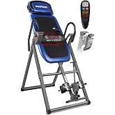 INNOVA HEALTH AND FITNESS ITM4800 Advanced Heat and Massage Inversion Table,Black/ Blue / Gray