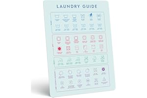 LEVAIN & CO Laundry Symbols Magnet for Easy Clothing Care - Laundry Symbol Guide for Home, Dorms & Laundromats - Laundry Symbols Sign - Laundry Room Decor and Accessories - Laundry Sign for Laundry Wall Decor
