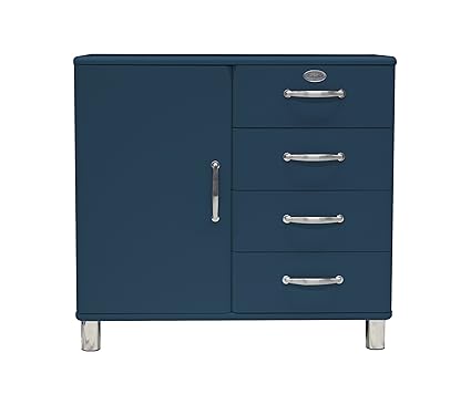 Tenzo 5235-023 Malibu Designer Kommode / Sideboard Holz, petrol, 41 x 98 x 92 cm