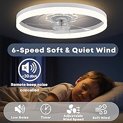 Fszdorj 20‘’ Ceiling Fan with Light, Upgraded