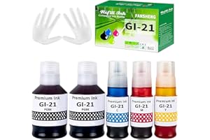 GI-21 Ink for G3270 G3260 G3290 GI21 Ink Refill Bottles Kit Compatible with Canon PIXMA G3270 G1230 G1220 G2260 G2270 G3260 G
