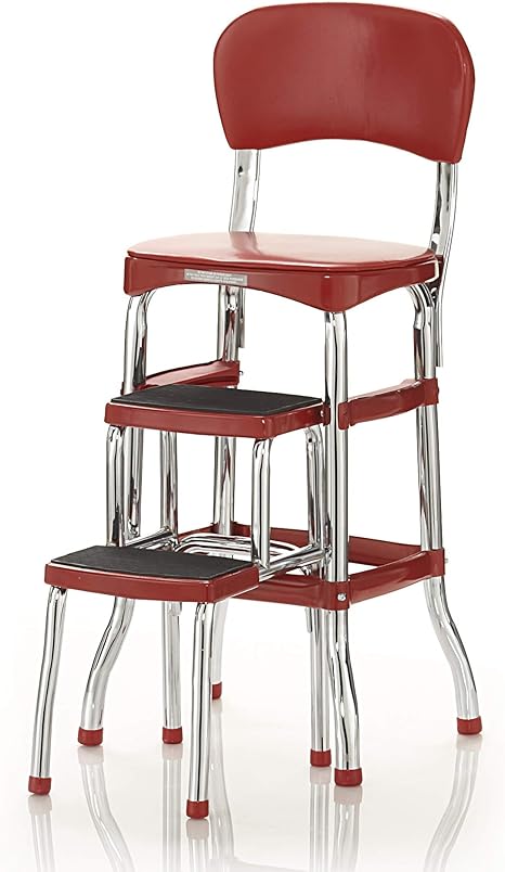 Cosco Retro Counter Chair Step Stool Red Amazon Ca Tools Home