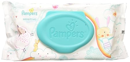 Pampers Sensitive Wipes Travel Pack (56 Count) - Set of 3