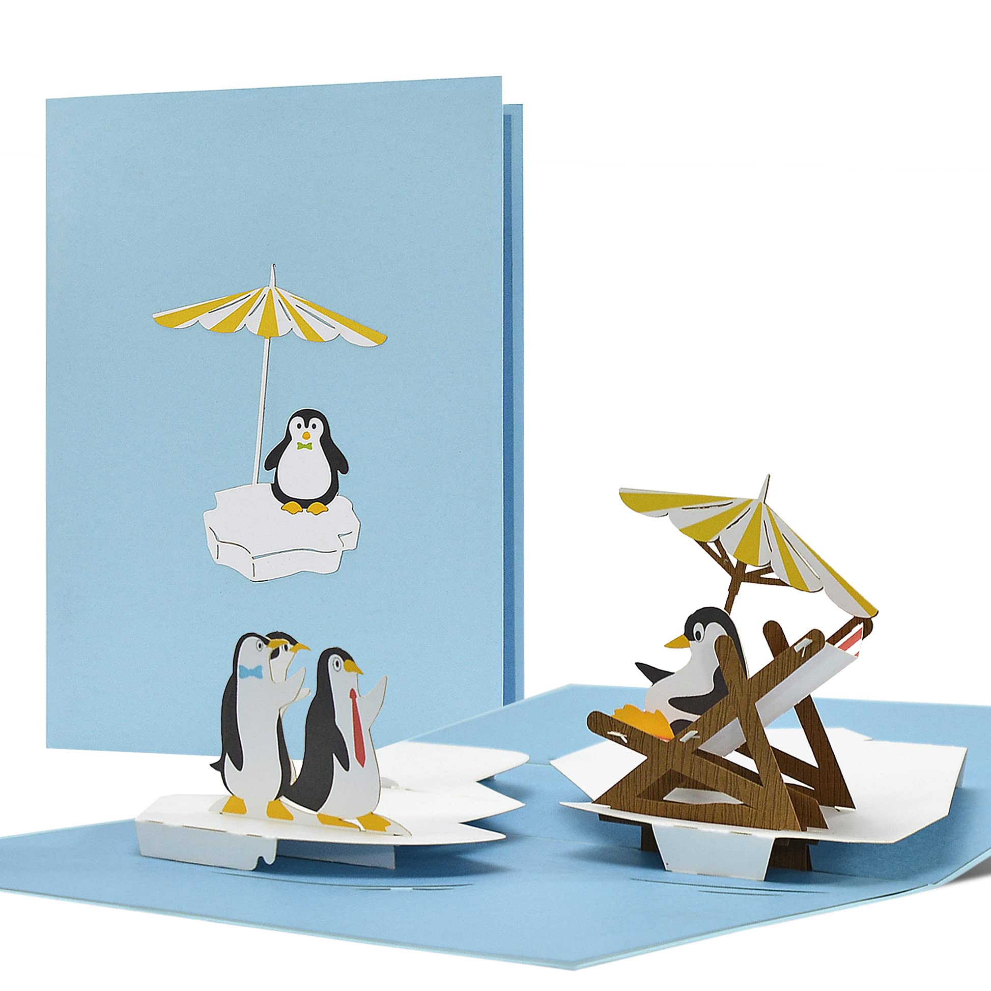 Leaving Card Leaving Gift Colleagues Job Change Retirement, Mother Protection etc. Pop Up Penguin | Card Farewell for Colleagues | Card Retirement 'Penguins', C24