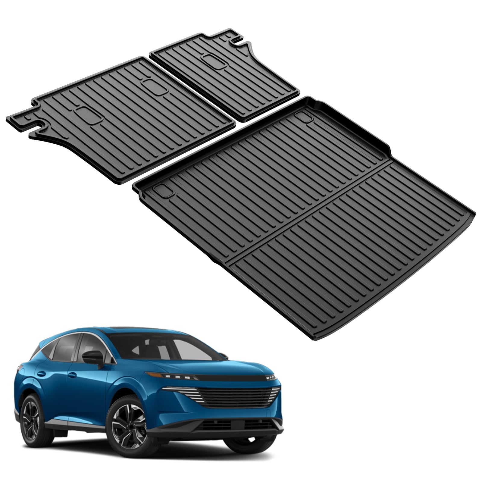 AOMSAZTO Cargo Mat Compatible with 2025 2026 Nissan Murano Cargo Liner Trunk Mat Back Seat Cover Protector Upgrade 2024 Murano Accessories (Trunk Mat with Backrest Mat) Image