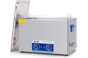 DK SONIC 30L Ultrasonic Cleaner,Stainless Steel Ultrasonic Part Cleaner with Cleaning Basket,Timer and Heater,Mechanical Sonic Cleaner for Cleaning Gun,Filter,Chain,Gear(110V,7.92Gal)