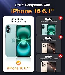 Diaclara Designed for iPhone 16 Case, Full Body