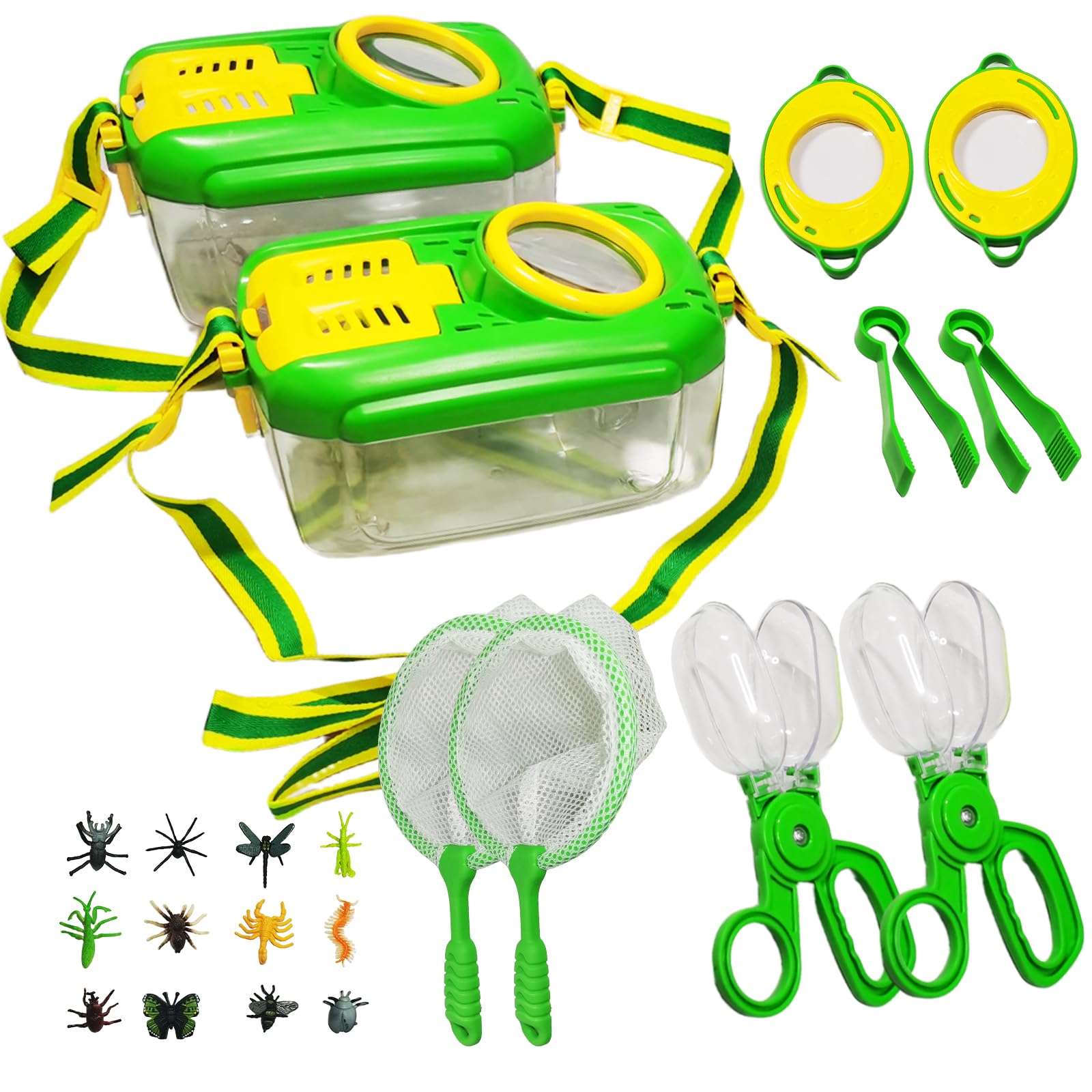 CVARRISE 2 Pack Bug Hunting Kits for Children, Bug Catcher with Insects Set, Outdoor Explorer Kit for Children, Educational Gifts for Kids Nature Insect Lovers Toys, Outdoor Toys for 3+ Year Old