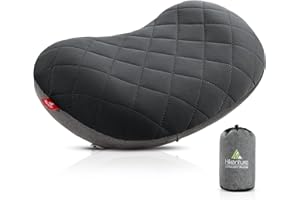 HIKENTURE Camping Pillow, Ultralight Inflatable Pillow with Removable Cover, Anti Slip Inflatable Travel Pillow, Oreiller De 