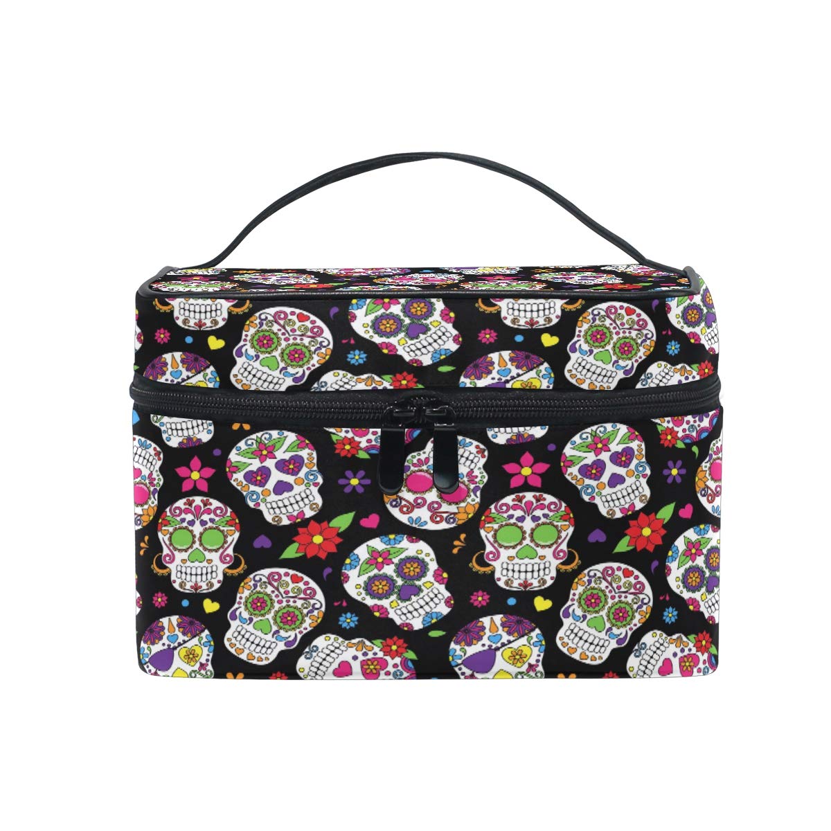 Best Skull And Roses Makeup Bag