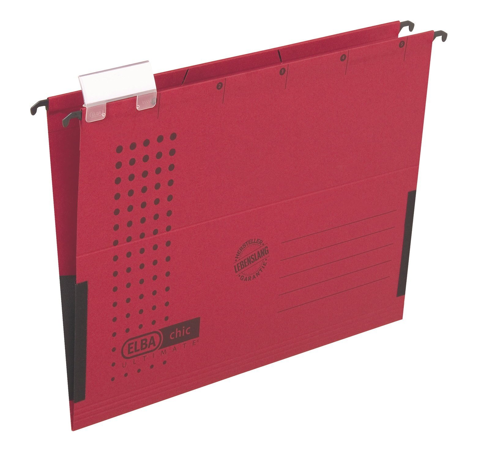 Elba Chic Ultimate A4 Suspension File - Suspension Files - A4 Cardboard, Red, 240 g/m2, 330 Sheets, 6 mm